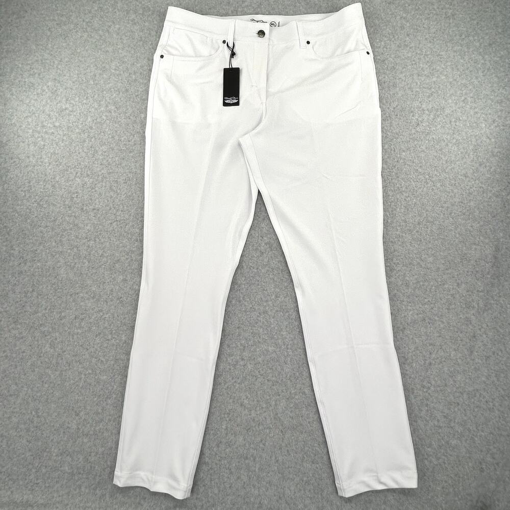 Straight Leg White Women's Pants - Unbranded